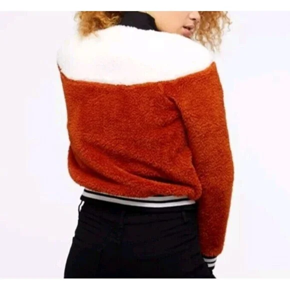 Nike Sportswear Women Fleece Bomber Jacket Size Medium super Soft Warm  B5 - Picture 12 of 15